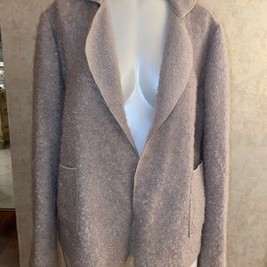 St John Wool Mohair Textured Open Blazer/Sweater